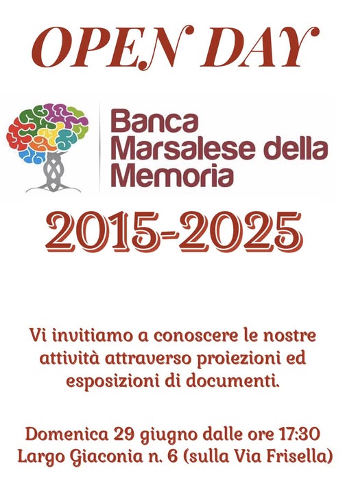 Open Day Banca Marsalese della Memoria 2015-2025